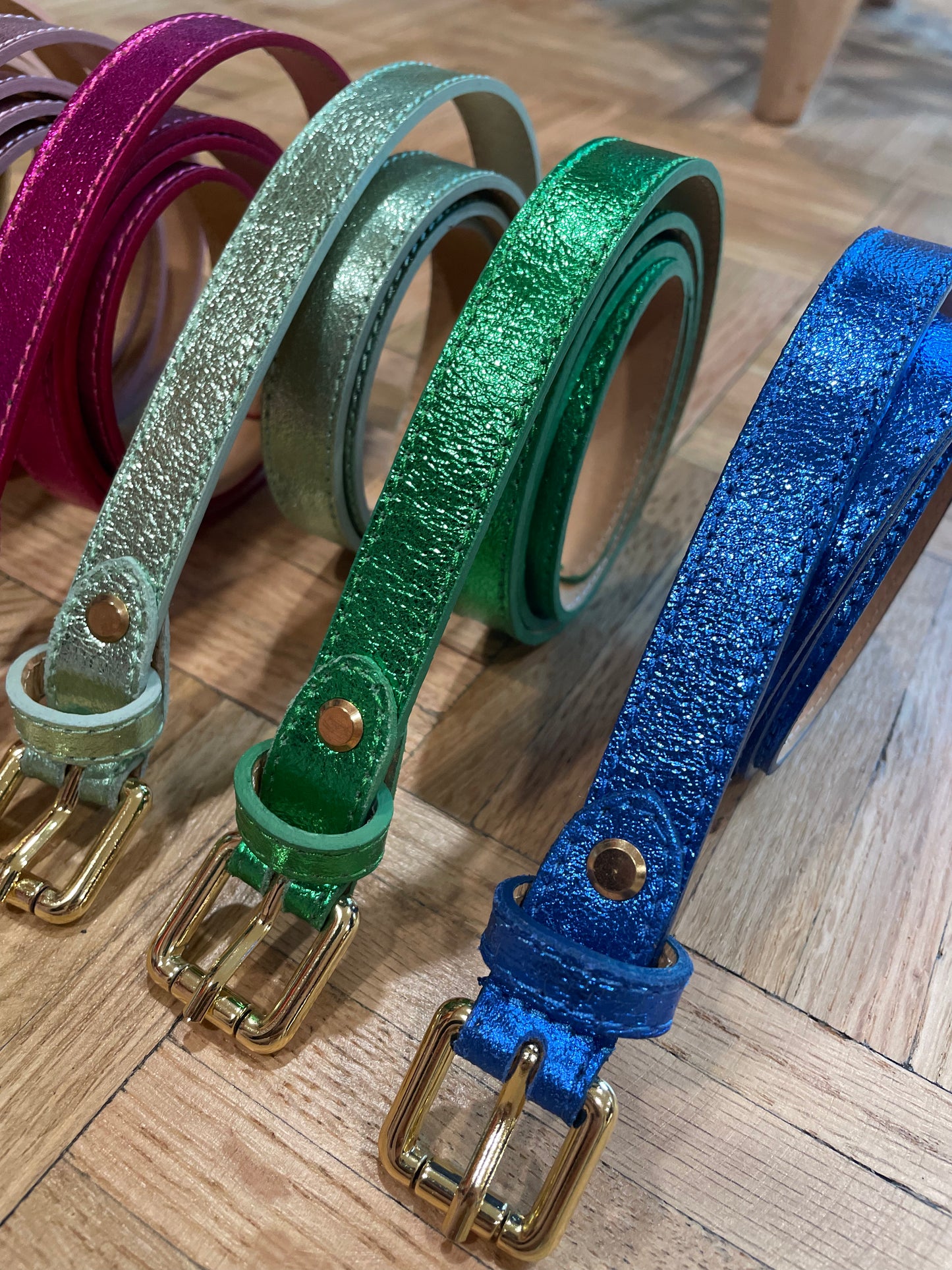 Milena Glitter Leather Belt