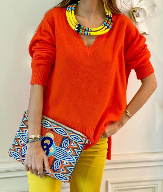 Marseille Pullover Sweater Mandarine