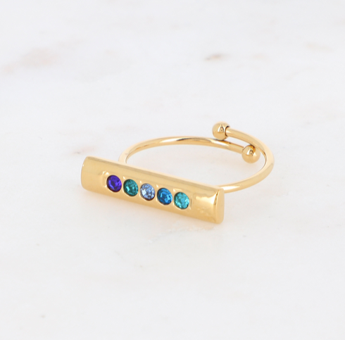 Zigy Ring Blue Gold