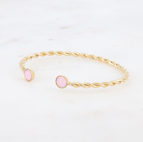 Livia Bracelet Pink Opal Gold