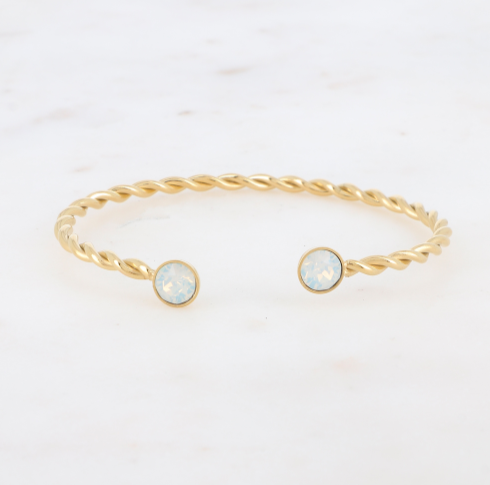 Livia Bracelet White Opal Gold