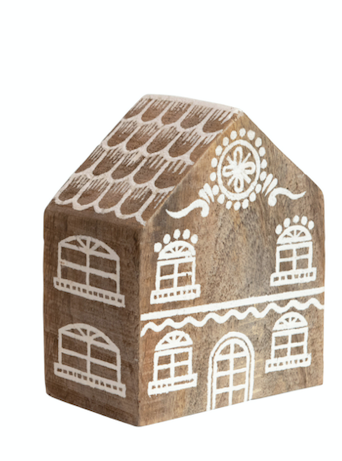Hand-Painted Mango Wood House L