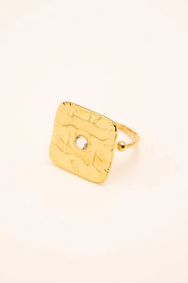 Nathalina Ring Crystal Gold