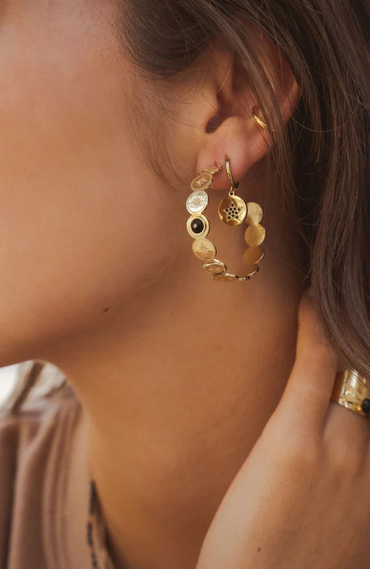 Adreline Earring Black Gold