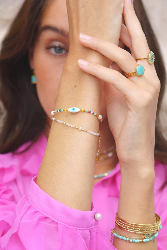Braceline Bracelet Natural Stones Gold