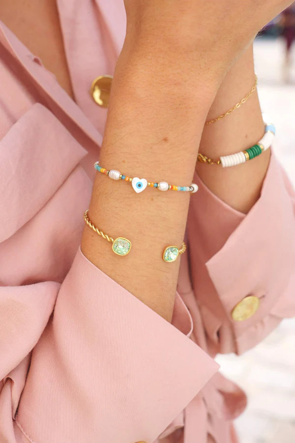 Manoel Bracelet Swarovski Crystal & Gold