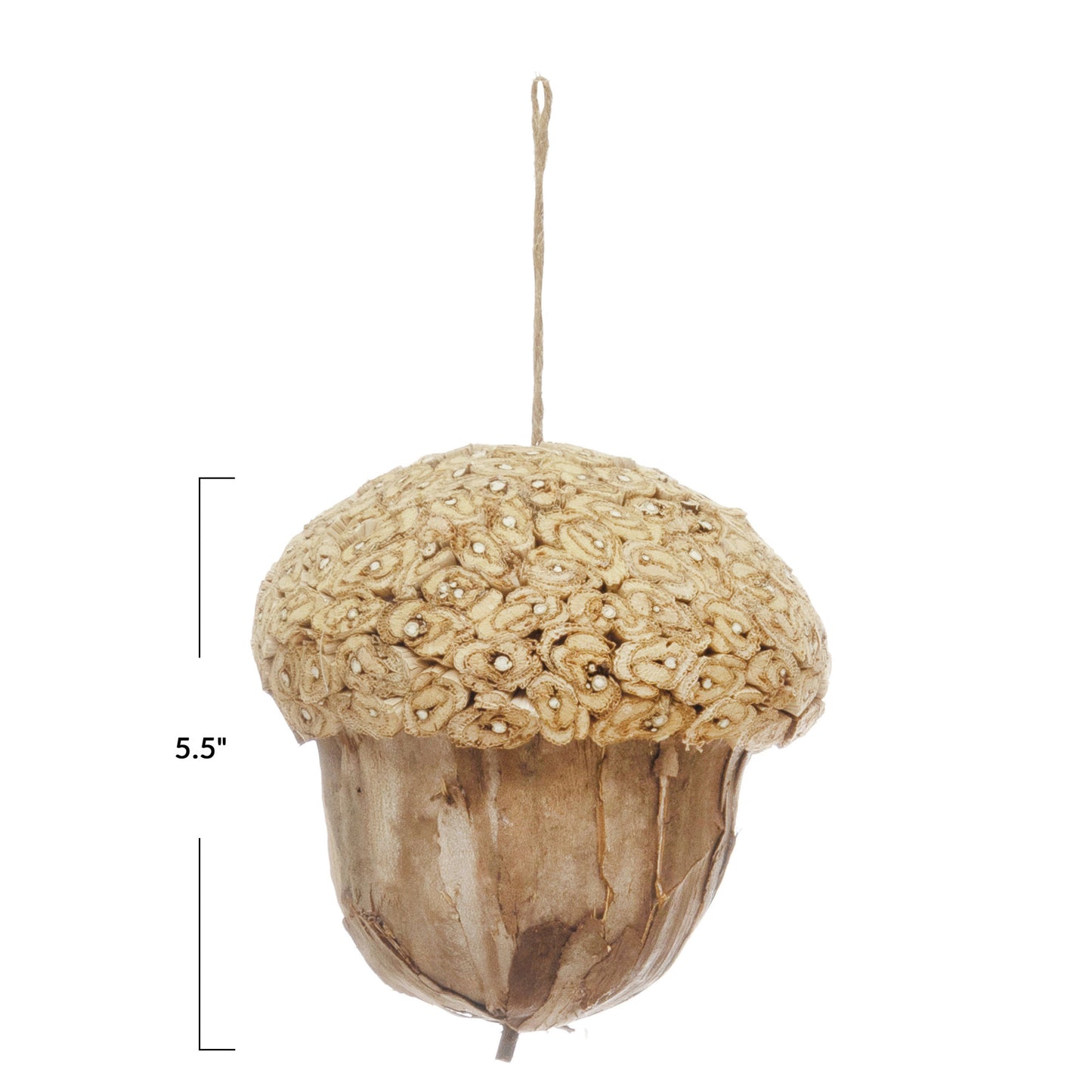Jujube Bark Acorn Ornament Medium