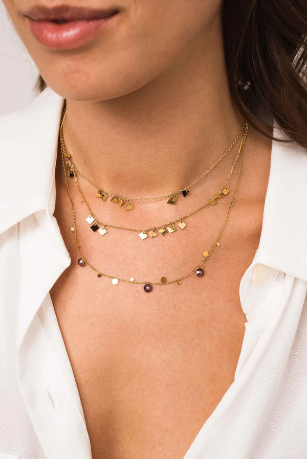 Khalissa Necklace Gold Crystals