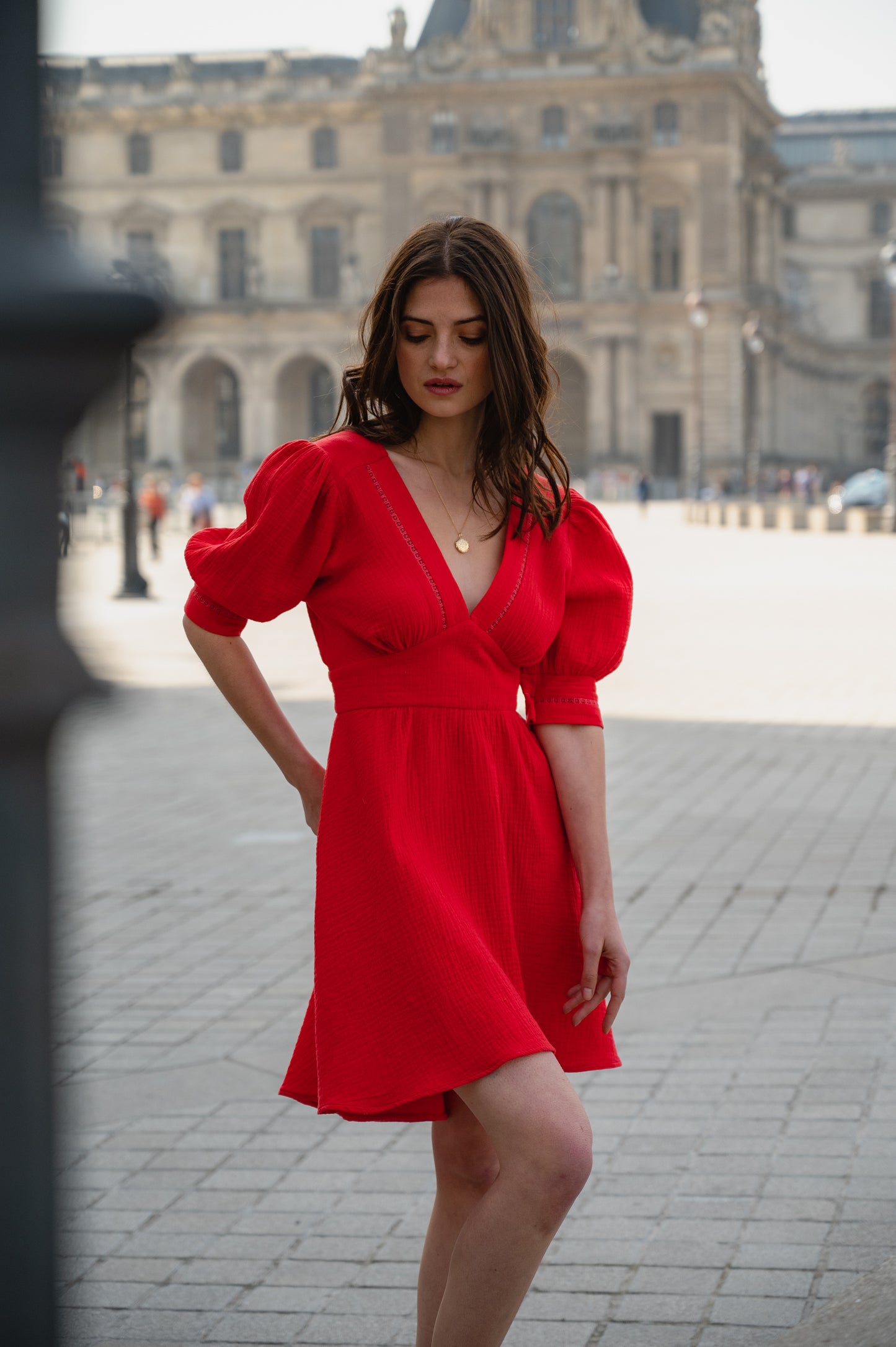 Esmee Dress Red Coton