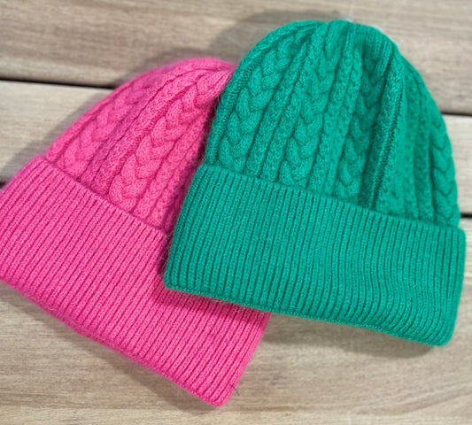 Wool Beanie Fuchsia Pink