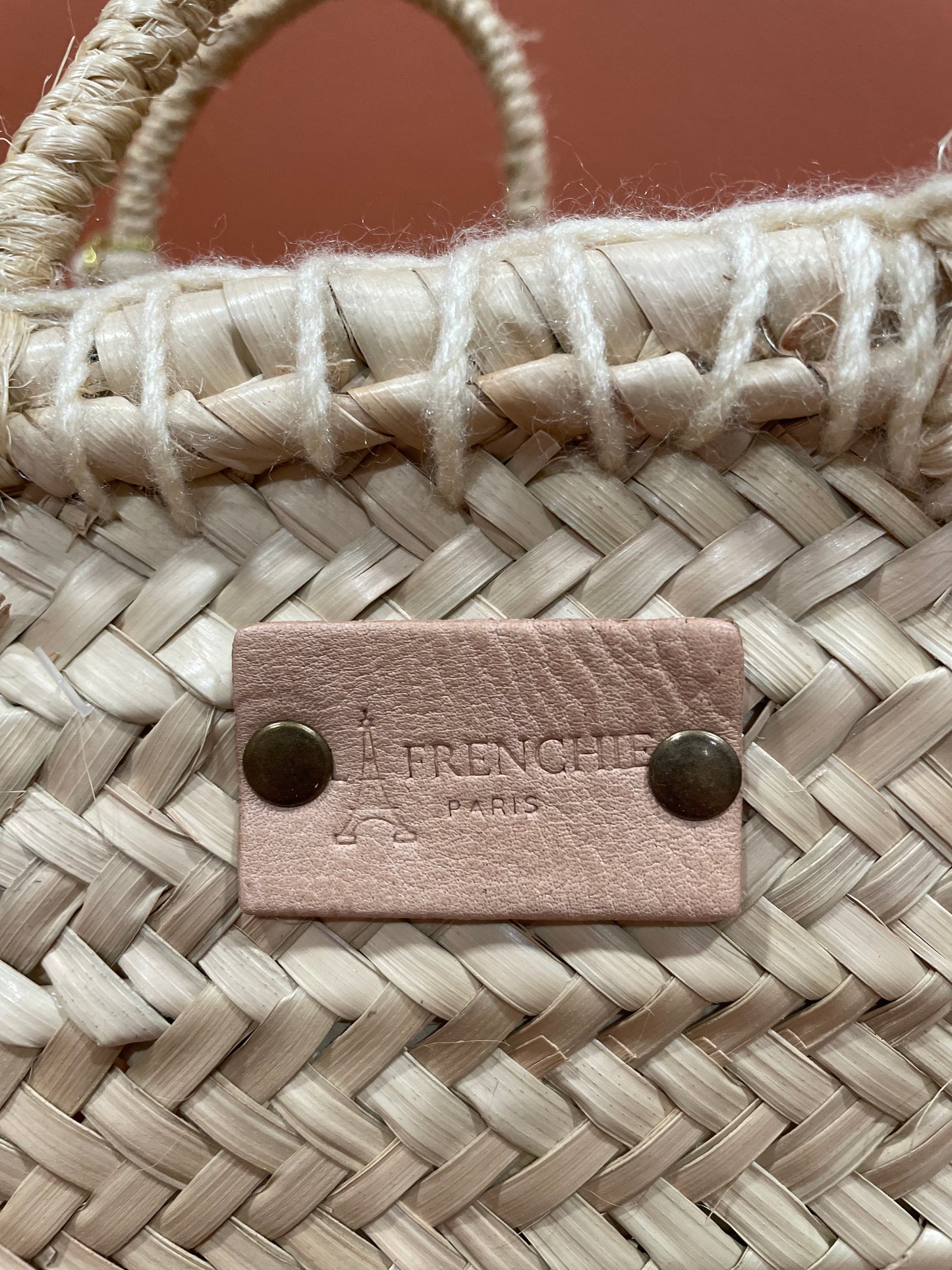 Moroccan Basket Bag Heart cream