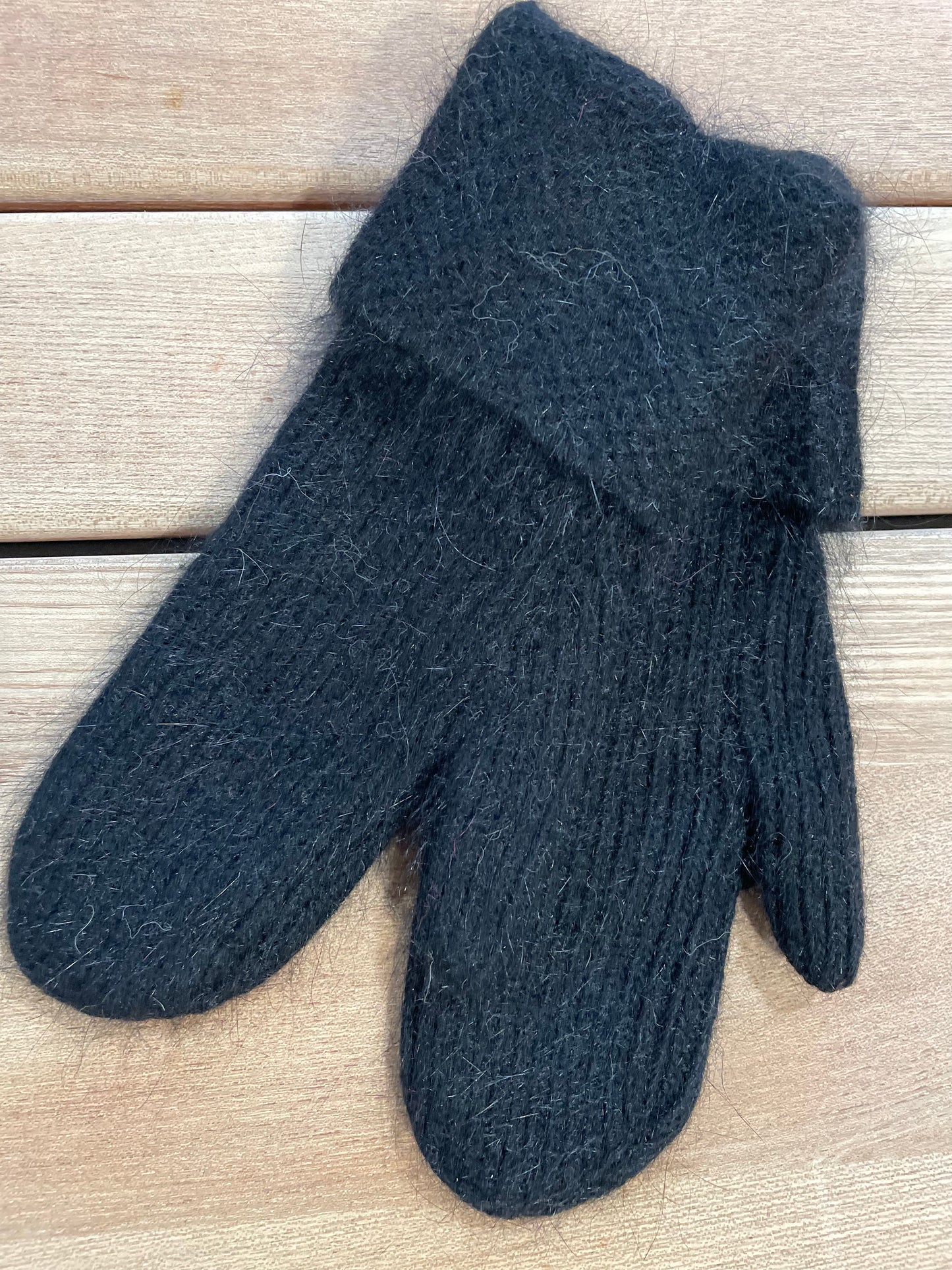 Gloves Knit Angora Black