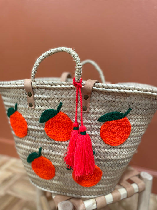 Moroccan Basket Bag Fruits