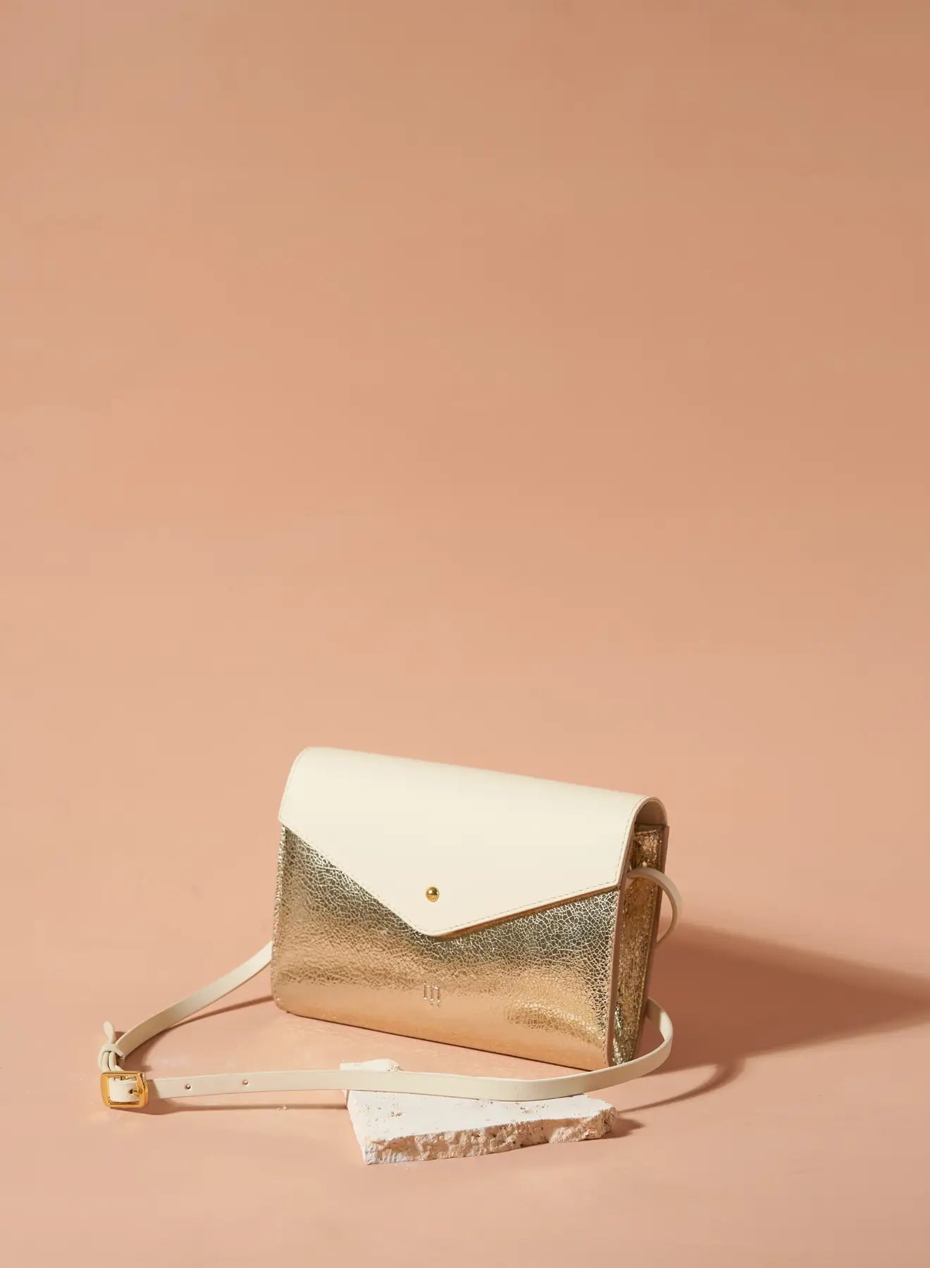 Dalida Flap Bag White & Gold