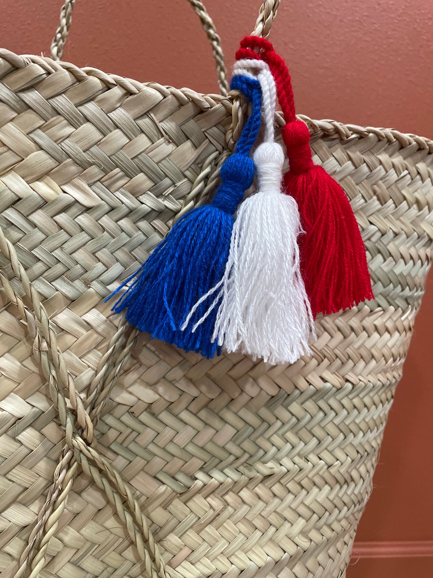 Moroccan Basket Bag Tricolor