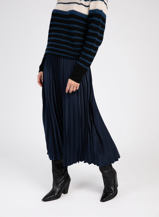 Juliette Long pleated skirt Blue
