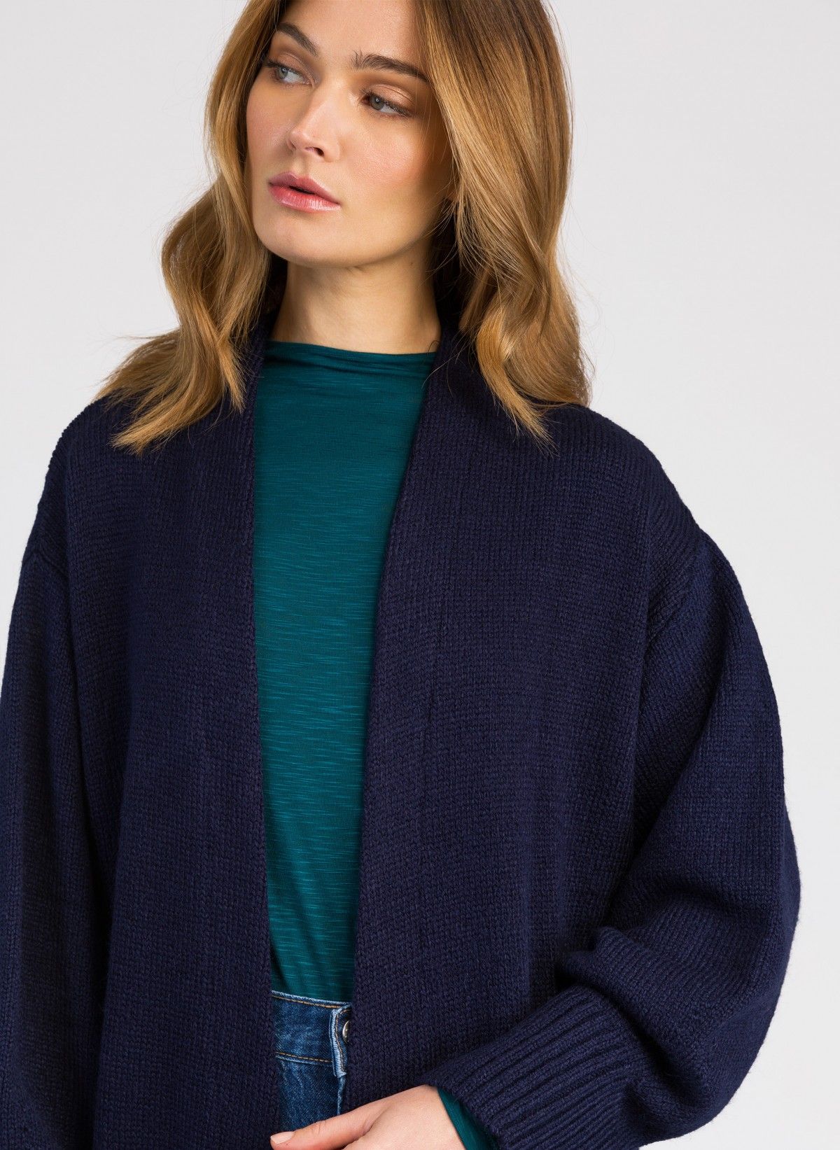Volt Long United Cardigan Bleu
