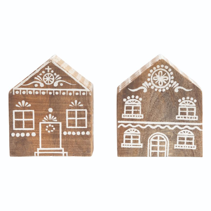 Hand-Painted Mango Wood House L
