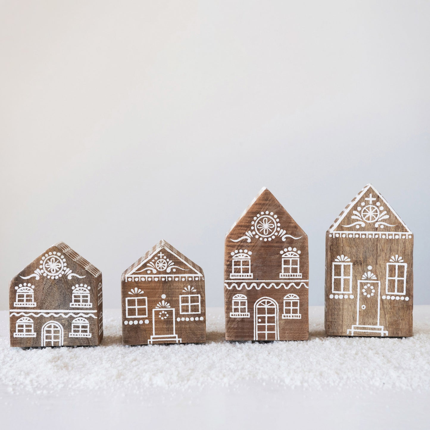 Hand-Painted Mango Wood House L