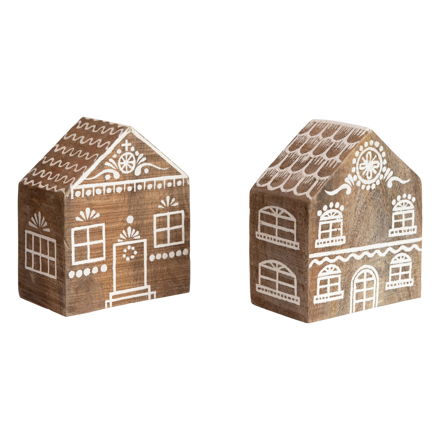 Hand-Painted Mango Wood House L